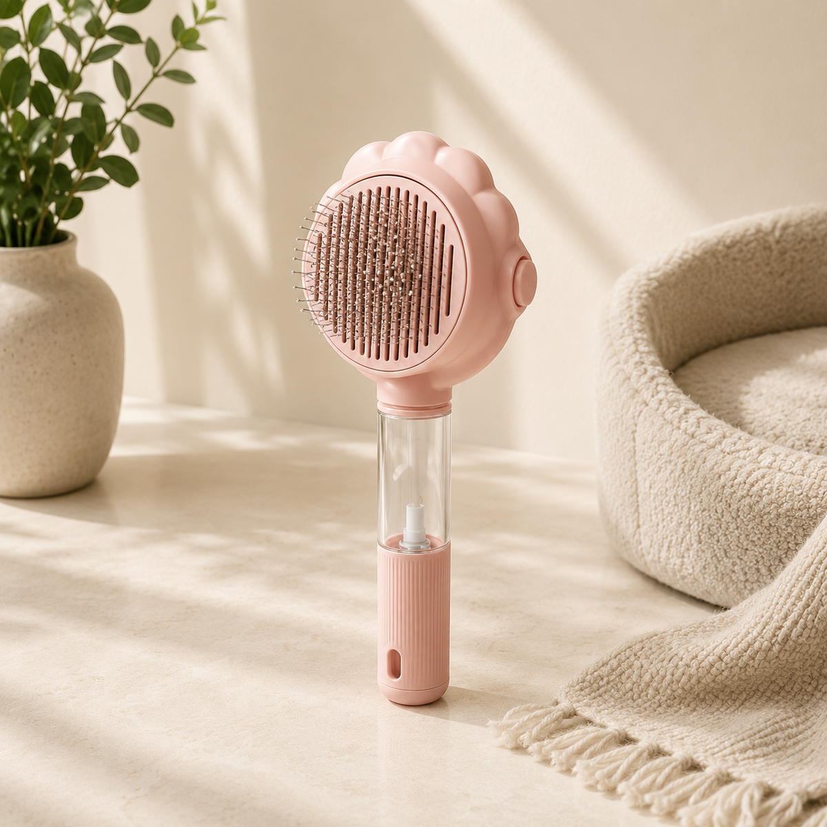 2-in-1 Self-Cleaning Pet Brush
