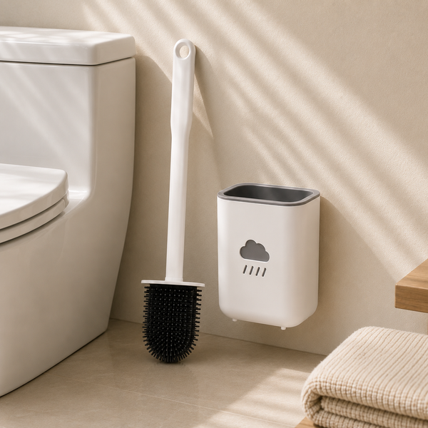 Wall-Mounted Silicone Toilet Brush